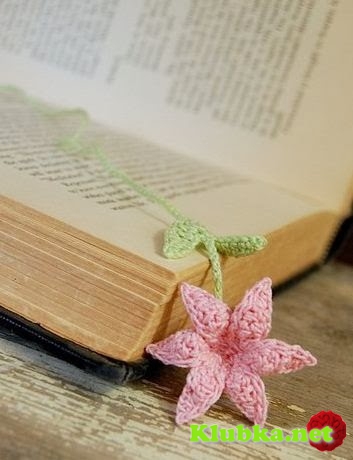 Закладки для книжки из цветочков крючком