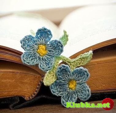 Закладки для книжки из цветочков крючком