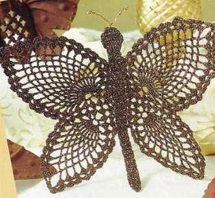 Вязание крючком бабочек