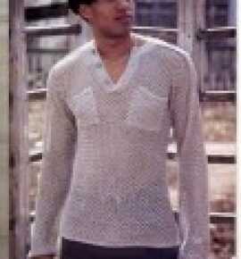Пуловер вязанный крючком для мужчин