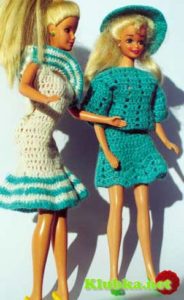 Голубой комплект для куклы Барби